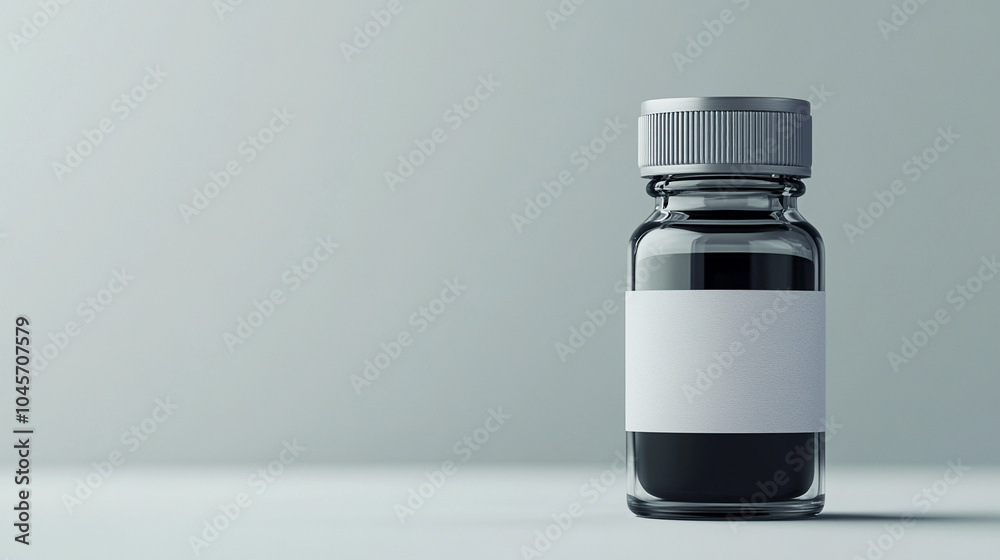 transparent, empty medicine vial with a blank label, symbolizing potential, purity, and readiness for medical use. The image conveys themes of healthcare innovation, clinical research, and sterile env transparent, empty medicine vial with a blank label, symbolizing potential, purity, and readiness for medical use. The image conveys themes of healthcare innovation, clinical research, and sterile env