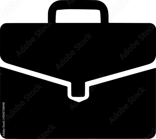 Briefcase icon silhouette vector art illustration