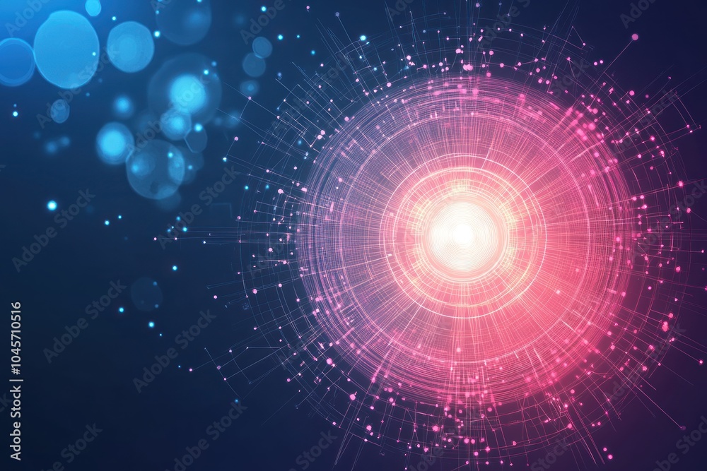 Fototapeta premium abstract geometric pattern with interconnected lines and dots illustration on black bakcground