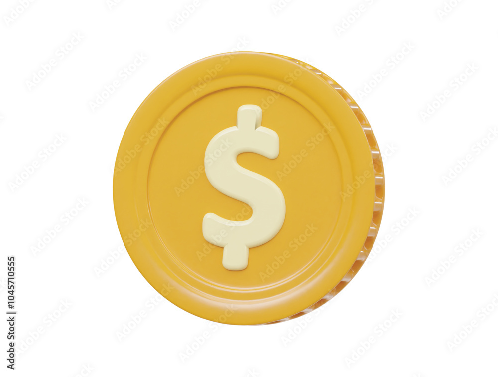 Dollar icon 3d render illustration Dollar icon 3d render illustration