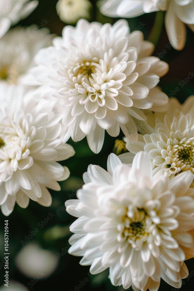 A close-up shot of a beautiful bunch of white flowers, great for decorative or editorial use A close-up shot of a beautiful bunch of white flowers, great for decorative or editorial use