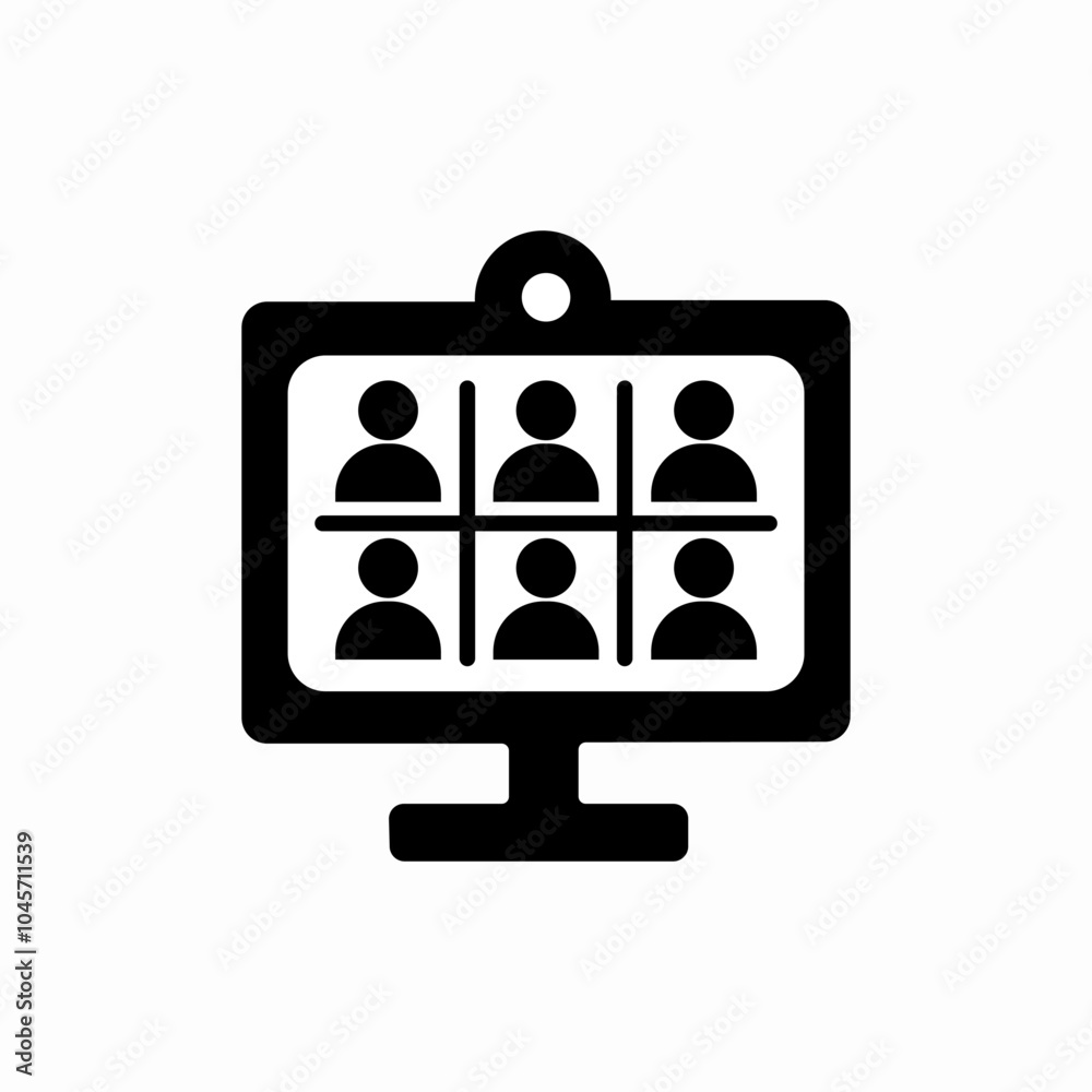 web conference icon sign vector web conference icon sign vector