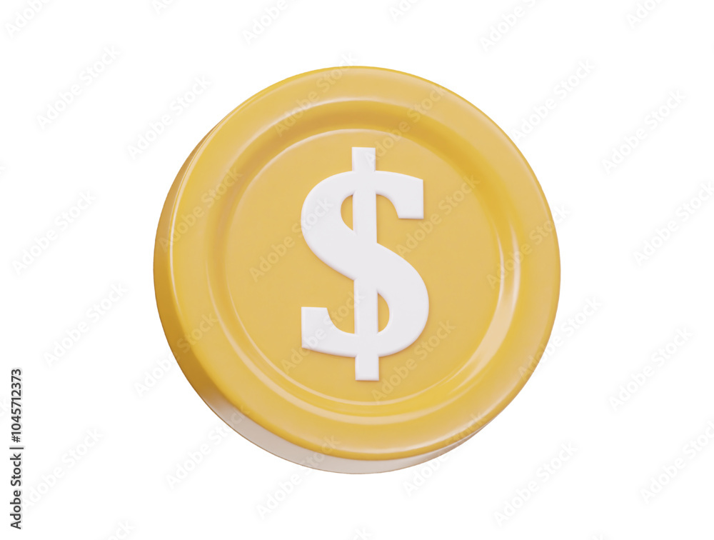 Dollar icon 3d render illustration Dollar icon 3d render illustration