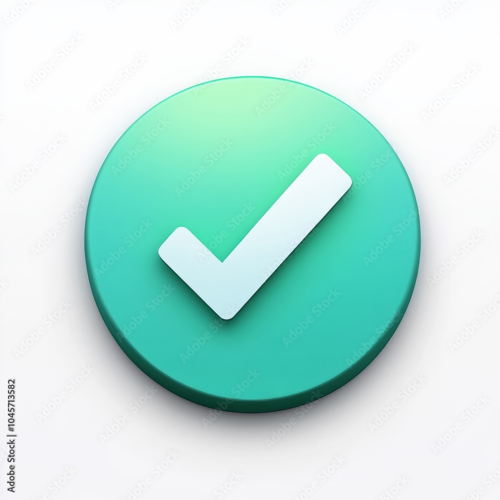 Green checkmark button with a white checkmark. Green checkmark button with a white checkmark.