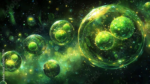 Spherical Algae in Fluid Light