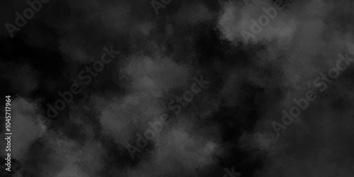 Abstract ash cloud and smoke texture in dark background. White Black fog effect transparent smoke isolated dark dramatic sky with black stormy clouds. Grunge creative and becorative fractal somke art