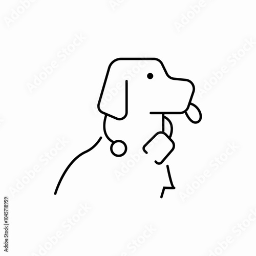 dog is a vet icon sign vector