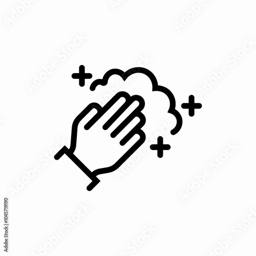 hand cleaning icon sign vector