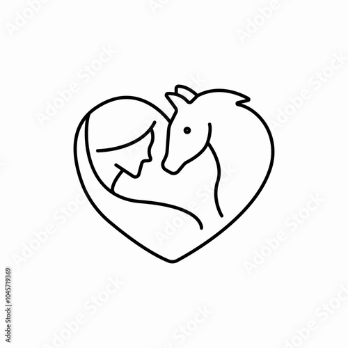 horse lover icon sign vector