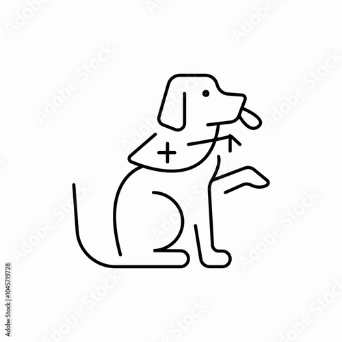 smart dog icon sign vector