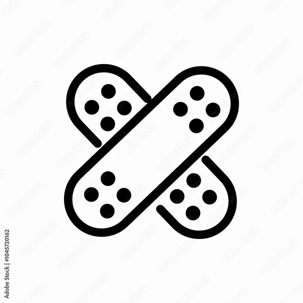 wound plaster icon sign vector wound plaster icon sign vector