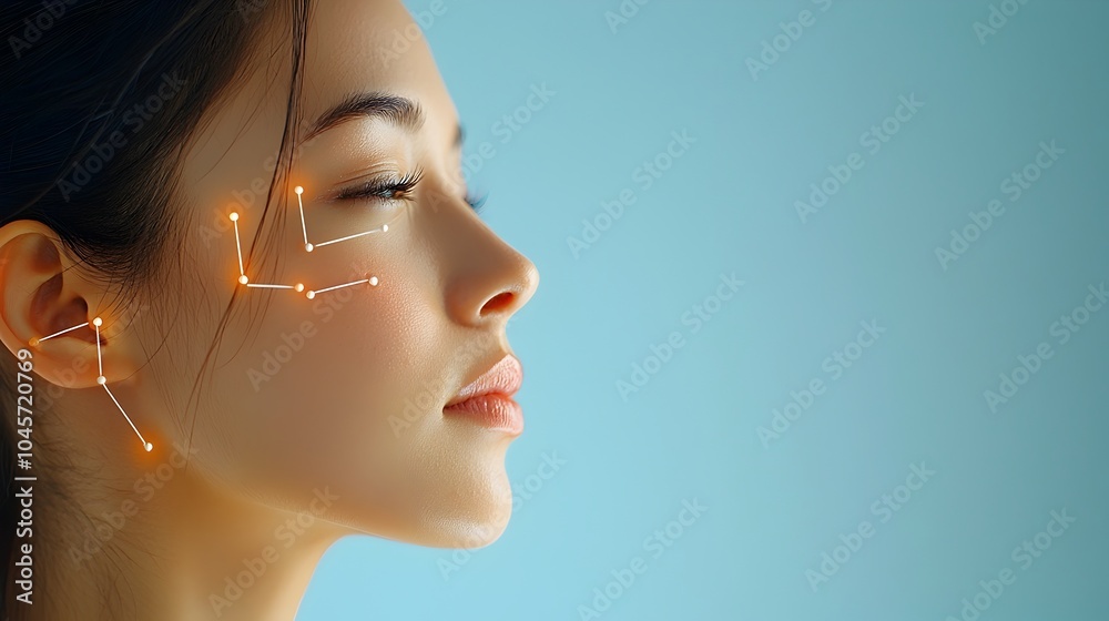 Acupuncture needles carefully placed on strategic ear points during an auriculotherapy session a holistic therapy that stimulates the body s natural healing response and promotes overall well being