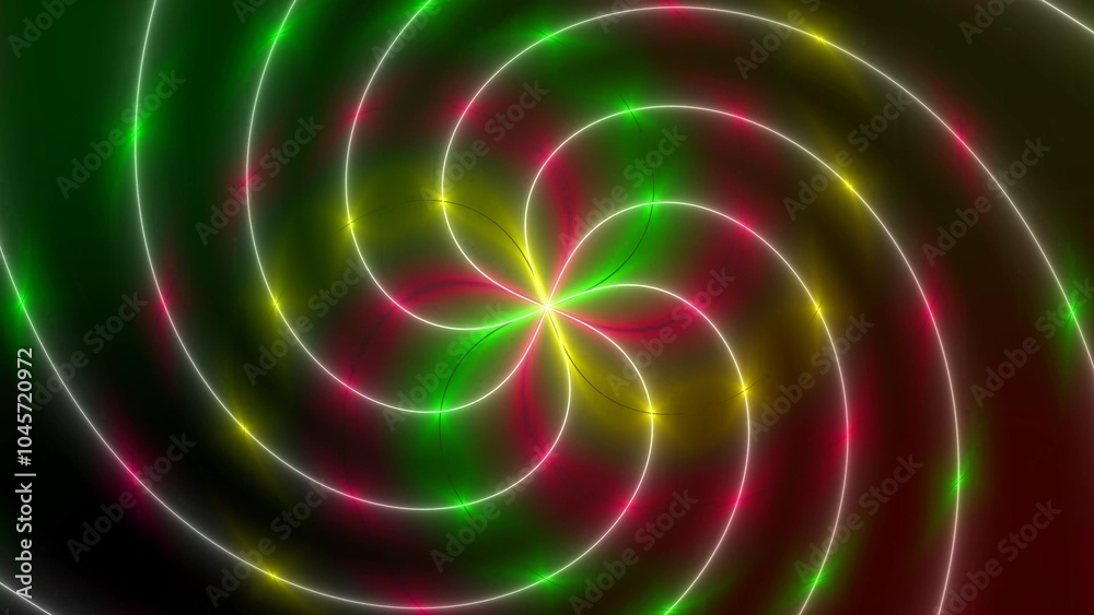 Abstract Spiral with Glowing Lights Abstract Spiral with Glowing Lights