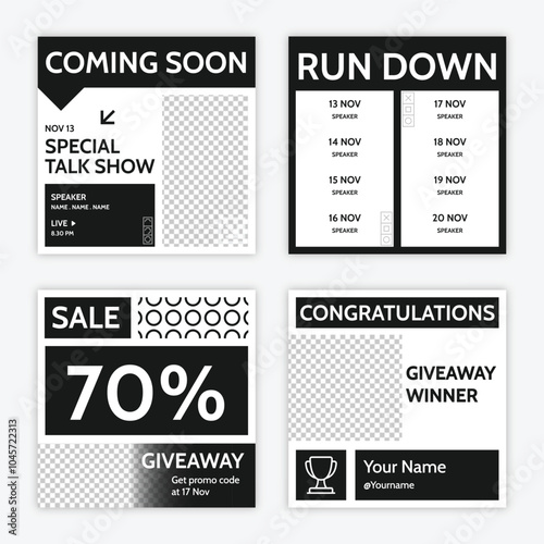 Event Social Media Template Design Set