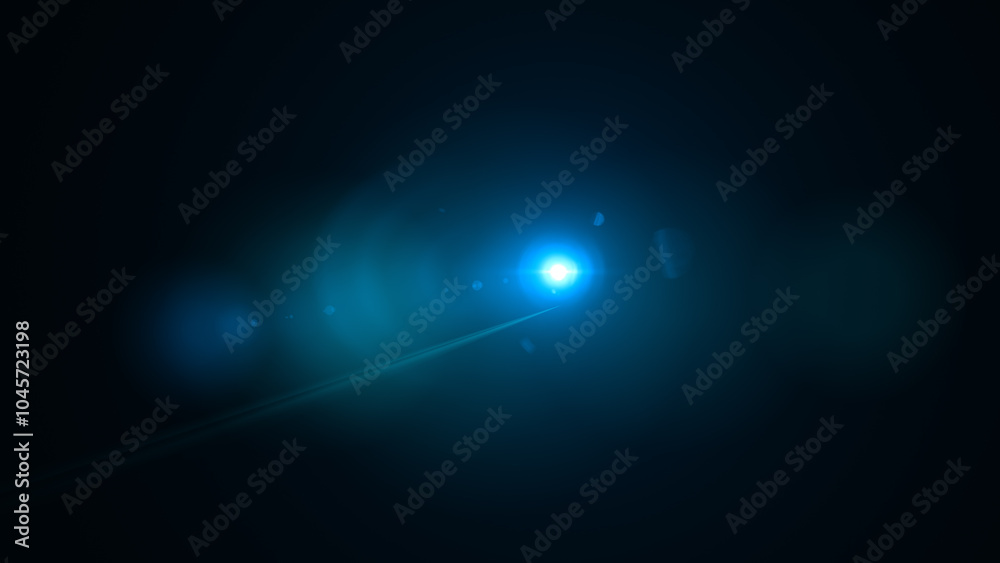 Obraz premium abstract blur blue light.The star burst with brilliance, glow bright star, blue glowing light burst on a black background