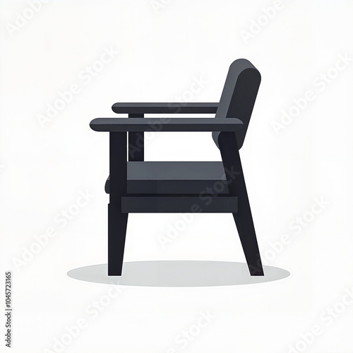 Minimalist Armchair in Dark Gray for Modern Interior Design