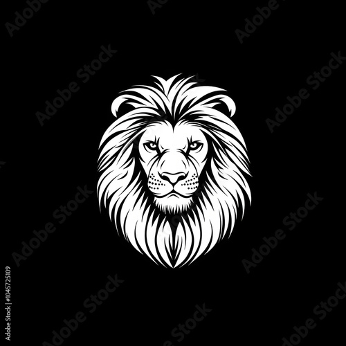 Wallpaper Mural Lion head - logo template creative illustration. Animal wild cat face graphic sign. Pride, strong, power concept symbol. Design element.  Torontodigital.ca