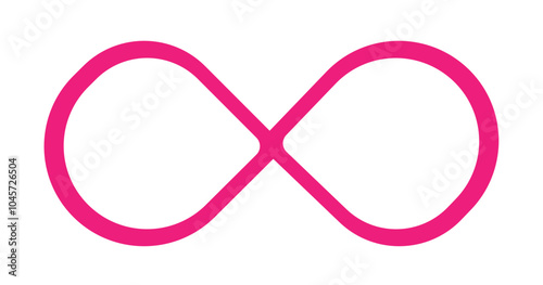 Hand drawn infinity symbol. Black infinity icon. Eternity, infinite, limitless and forever signs.