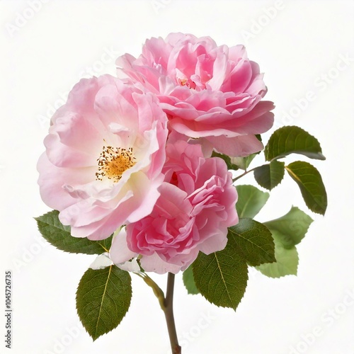 Bulgarian roses isolated on white background