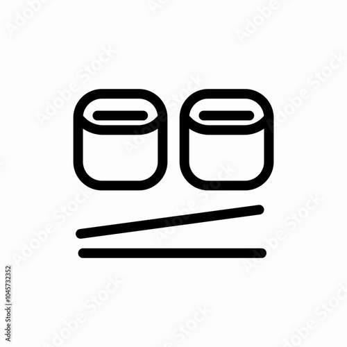 sushi rolls icon sign vector