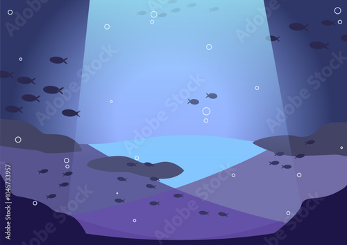 背景に使える水中のイラスト