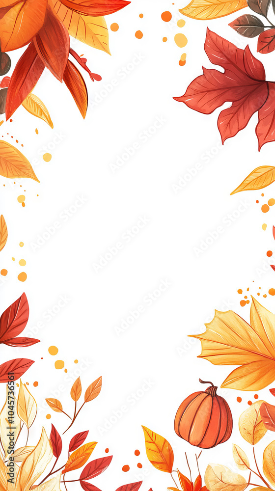 Autumn Leaves background template Autumn Leaves background template