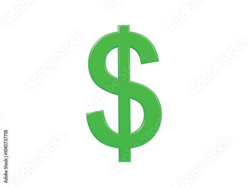 Dollar icon 3d render illustration