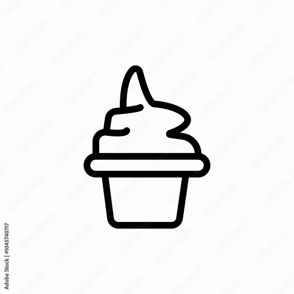 ice cream cup icon sign vector ice cream cup icon sign vector