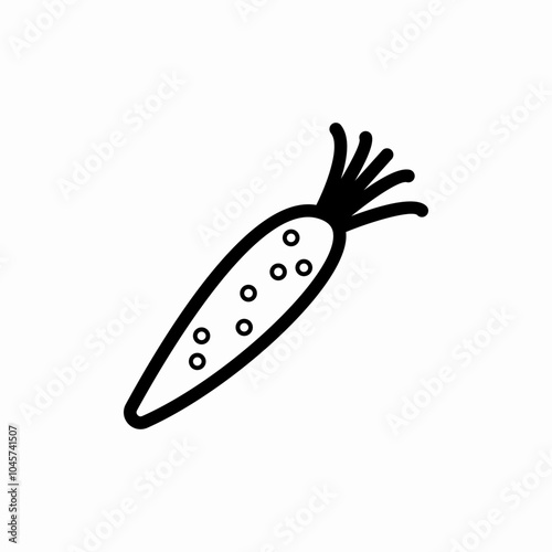 vegetable carrot icon sign vector