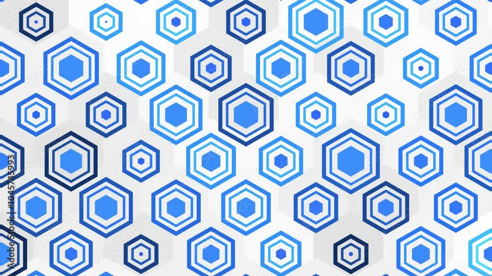 Abstract blue hexagon pattern background. Honeycomb technology background animation.Geometric digital shape.
Abstract blue hexagon pattern background. Honeycomb technology background animation.Geometric digital shape.