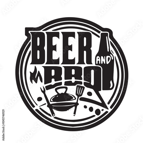 beer and bbq logo inspirational positive quotes, motivational, typography, lettering design