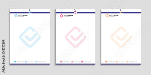 letterhead design vector template