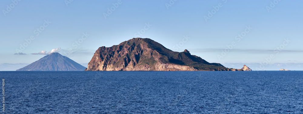 view of Panarea and Stromboli