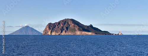 view of Panarea and Stromboli