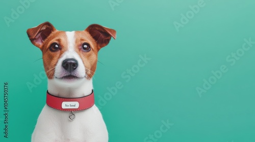 Personalized Pet Collar for Dogs on Colorful Background