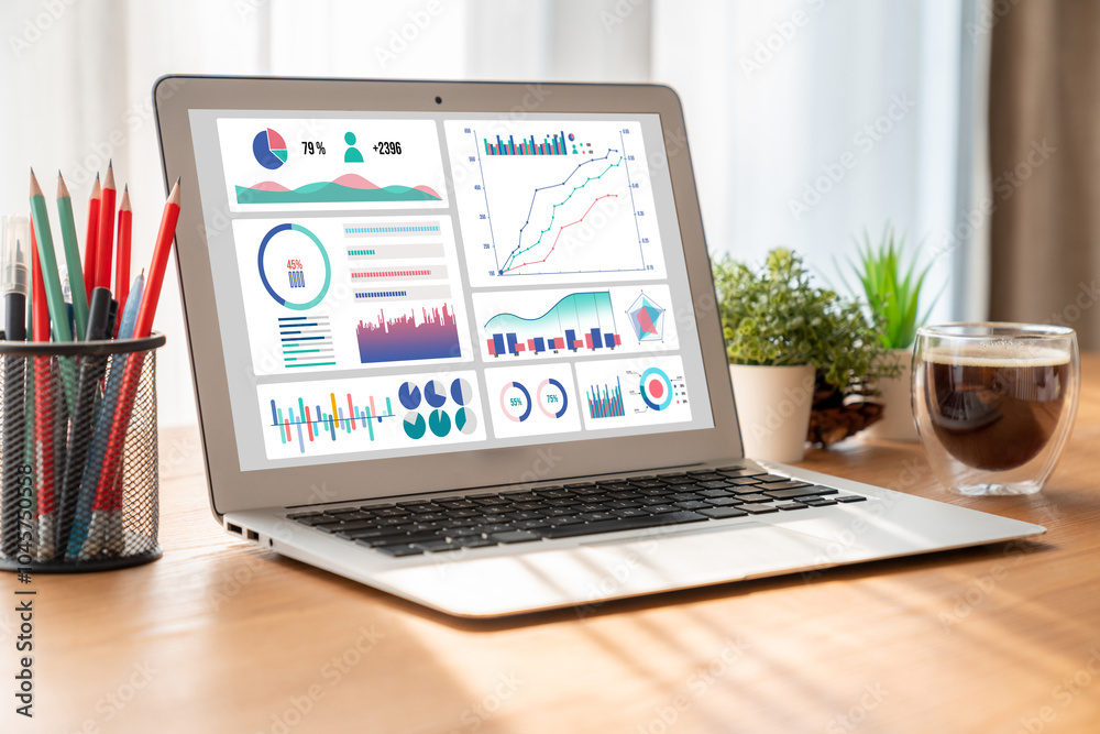 Business data dashboard provide modish business intelligence analytic for marketing strategy planning Business data dashboard provide modish business intelligence analytic for marketing strategy planning