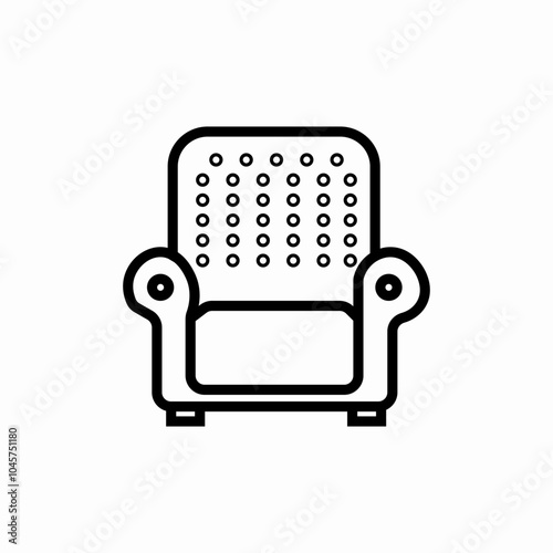 soft armchair icon sign vector