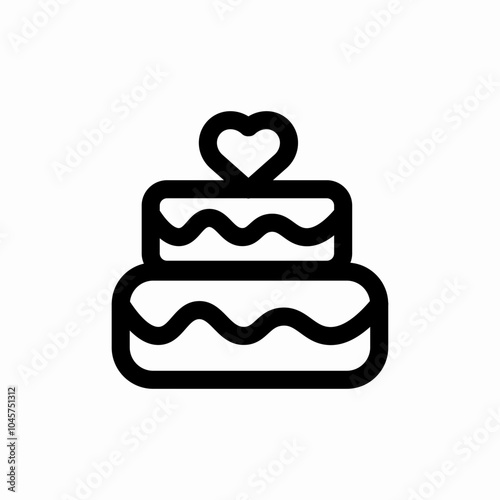 wedding cake icon sign vector