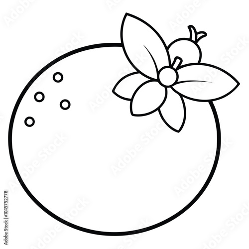 blueberry hand-drawn vector illustration Isolated white background.