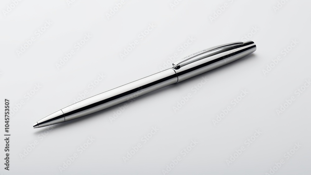 Clean and realistic ballpoint pen mockup, ideal for highlighting promotional logos, business branding, or product displays in a sleek, modern presentation. Clean and realistic ballpoint pen mockup, ideal for highlighting promotional logos, business branding, or product displays in a sleek, modern presentation.