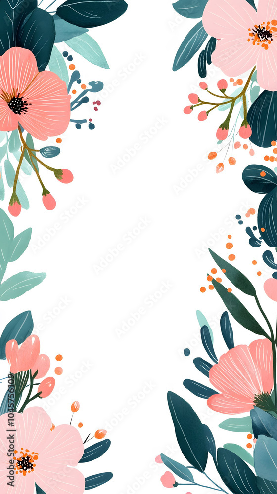 Floral frame design Floral frame design