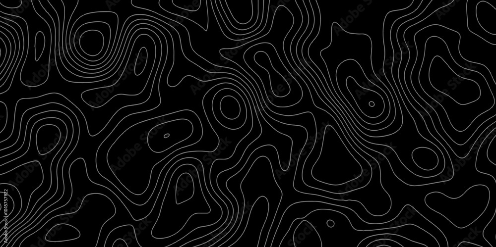 Obraz premium Topographic map in contour line light topographic topo contour map. Lines Topographic contour lines map seamless pattern. Geographic mountain relief. Background of the topographic map. Contour maps.