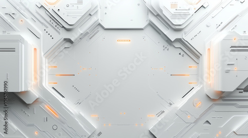 minimal futuristic white background