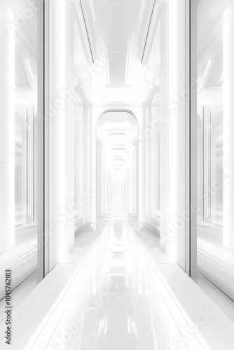 minimal futuristic white background