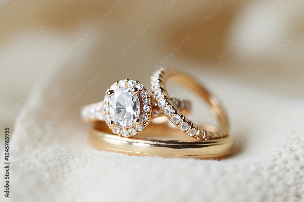 Gold and silver wedding and engagement rings placed in elegant boxes or against soft fabrics. Perfect for wedding-related content or jewelry presentations. Gold and silver wedding and engagement rings placed in elegant boxes or against soft fabrics. Perfect for wedding-related content or jewelry presentations.