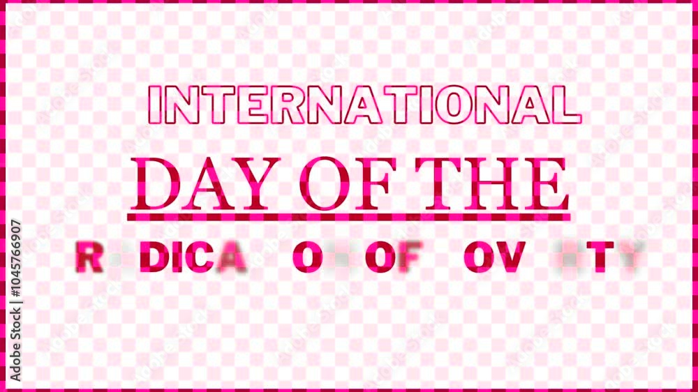 International Day for the Eradication of Poverty - 17 October, Red Animation Background