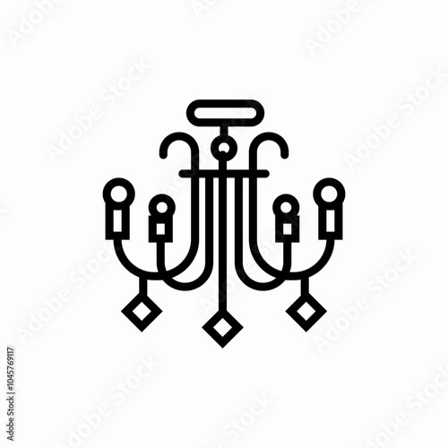 chandelier electronics icon sign vector