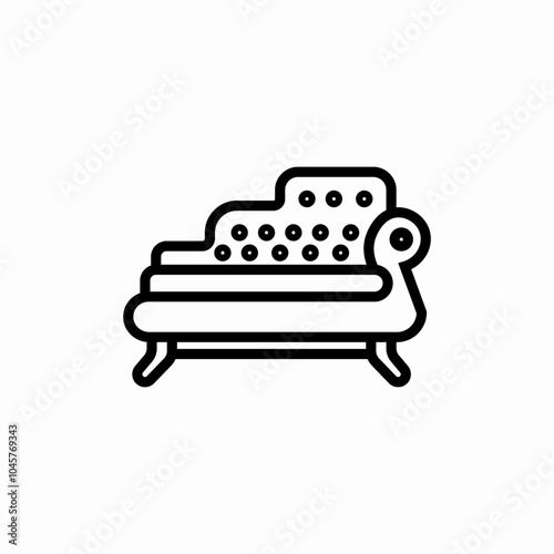 comfortable sofa icon sign vector