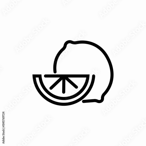 lemon fruit icon sign vector