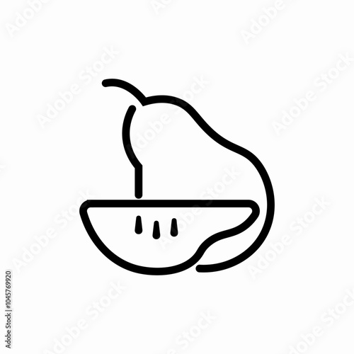 pear fruit icon sign vector